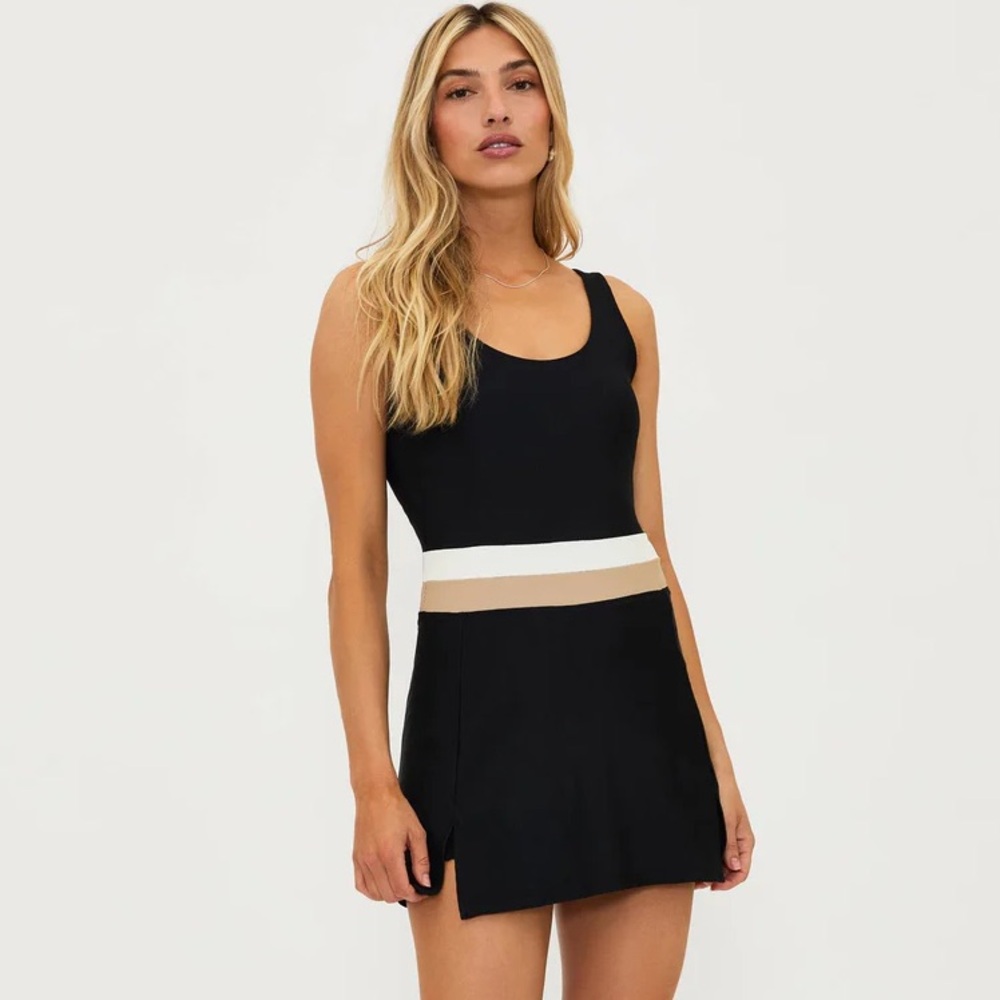 New beach riot Remi Dress Sandshell Colorblock, SMALL